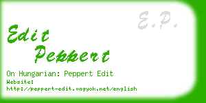 edit peppert business card